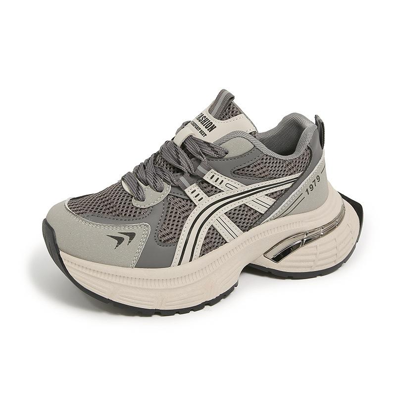 

Paris dad shoes women s platform heightening mesh breathable casual shoes 2025 spring and summer new sports shoes ins tide 35 серый