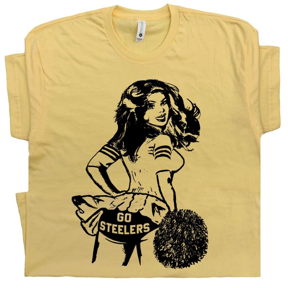 

Go Steelers T Shirt Vintage Steelers Shirt Football Cheerleader Retro Throwback XL