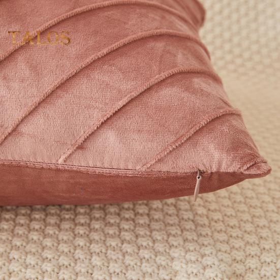 Couch Überwurf Kissenbezug 18x18 Zoll Dekorative Kissenhülle Einfarbiger Kissenbezug mit Verdecktem Reißverschluss für Sofa Bett Wohnzimmer Heimdeko