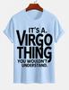 2026 New Pure Cotton Tshirt Virgo Constellation Print Tshirt Casual Crew Neck Short Sleeve Top