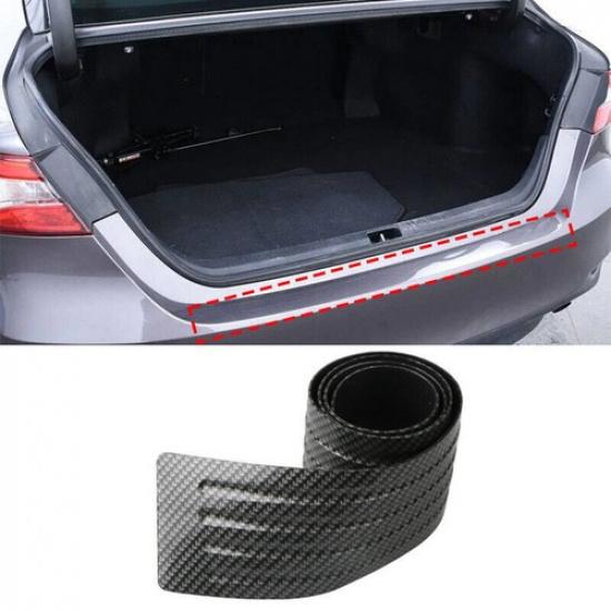 Carbon Fiber Rubber Rear Bumper Sill Plate Protector For Toyota Camry 2018-
