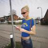 European and American Printed Women's Solid Color Short Top Slim Fitting T-shirt for Women