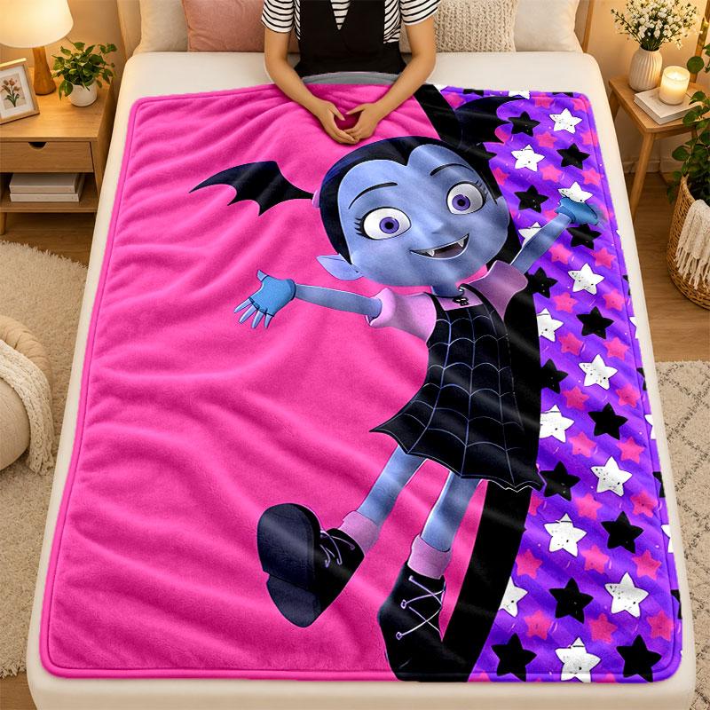 Flannel BlanketVampirina Warm Soft Throw Blanket for Indoor Sofa Bed Living Room Use