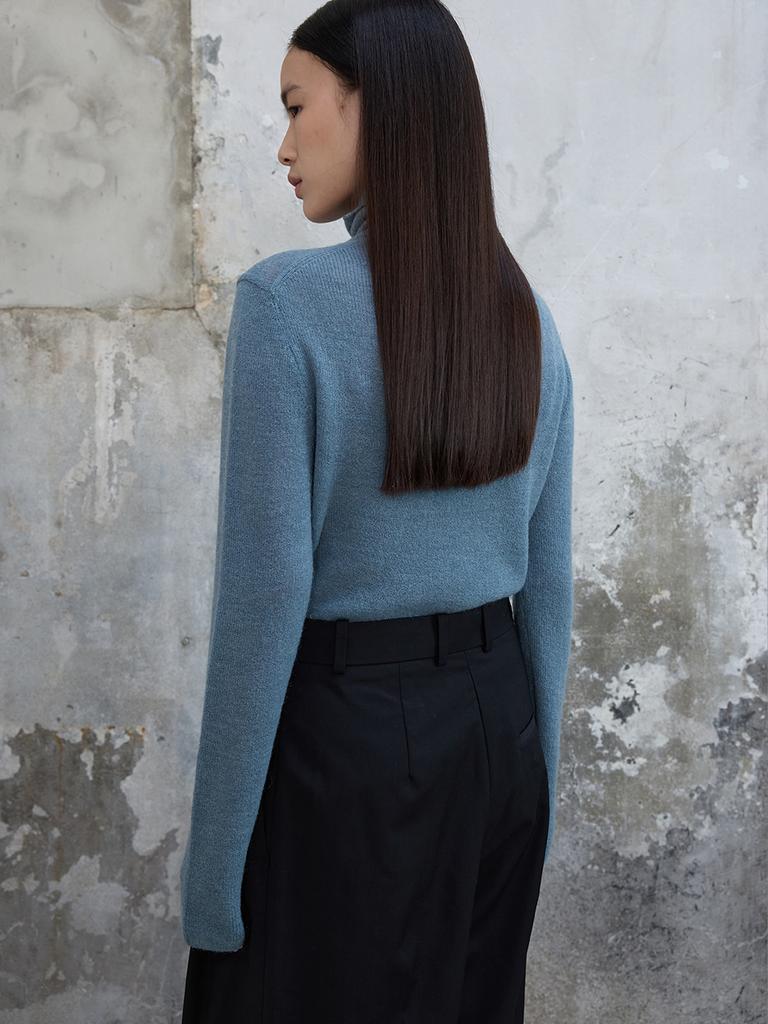 THE BOONDOCK SAINTS Mohair Turtleneck Sweater Dusty Blue