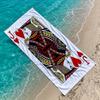 Jack of Hearts Beach Towel Patterned Sunscreen And Windproof Suitable For Swimming Pool Camping Travel Blanket