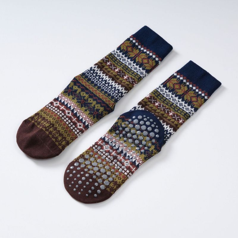 

Носки для йоги Нескользящие Профессиональные Женские Гольфы Труба Носки для Фитнес-зала в помещении Взрослые Носки для йоги Нескользящие Носки для пилатеса Navy Blue Flower (Socks Brown)