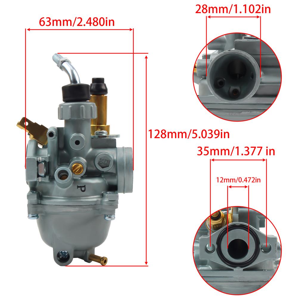 For Yamaha TTR 50 Motorcycle Carburetor 12mm TT-R 50E 50cc 2006 2010 2011 Mini Dirt Bike Engine Parts Carb Mini Bike