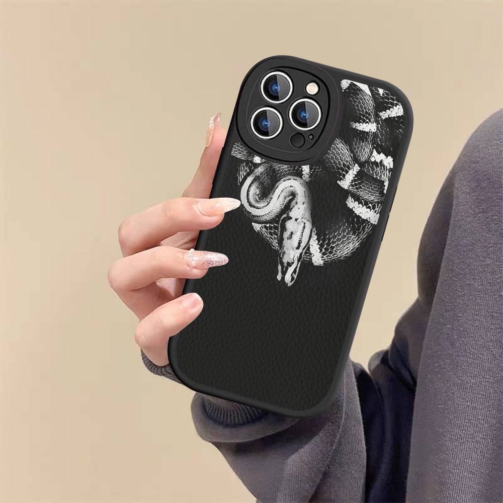 Custodia per Telefono M-MARCELO B-BURLON Per IPhone 16 15 14 13 12 11 Pro Max Plus Pelle Morbida Cover