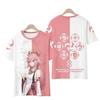 2026 Summer New Fashion Source Impact 3D Printed T-shirt Anime Game Yae Miko Street Men's and Women's Casual Oversized T-shirt Y