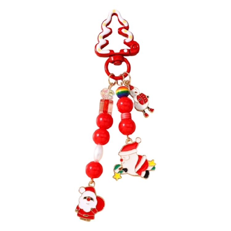 

Winter Snowman Key Accessory Elegant Beadwork Christmas Decoration Alloy Resin Craftsmanship Keychain Accessories