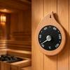 Termômetro de Sala de Sauna de Madeira Faixa de 20-120°C Uso Versátil para Cabines de Vapor Mostrador Preto Clássico