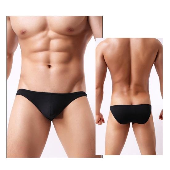 Men Briefs Seamless Invisible Design Tailoring Panties Breathable Low-Waisted Triangular Moisture-Wicking U-Convex Underwear