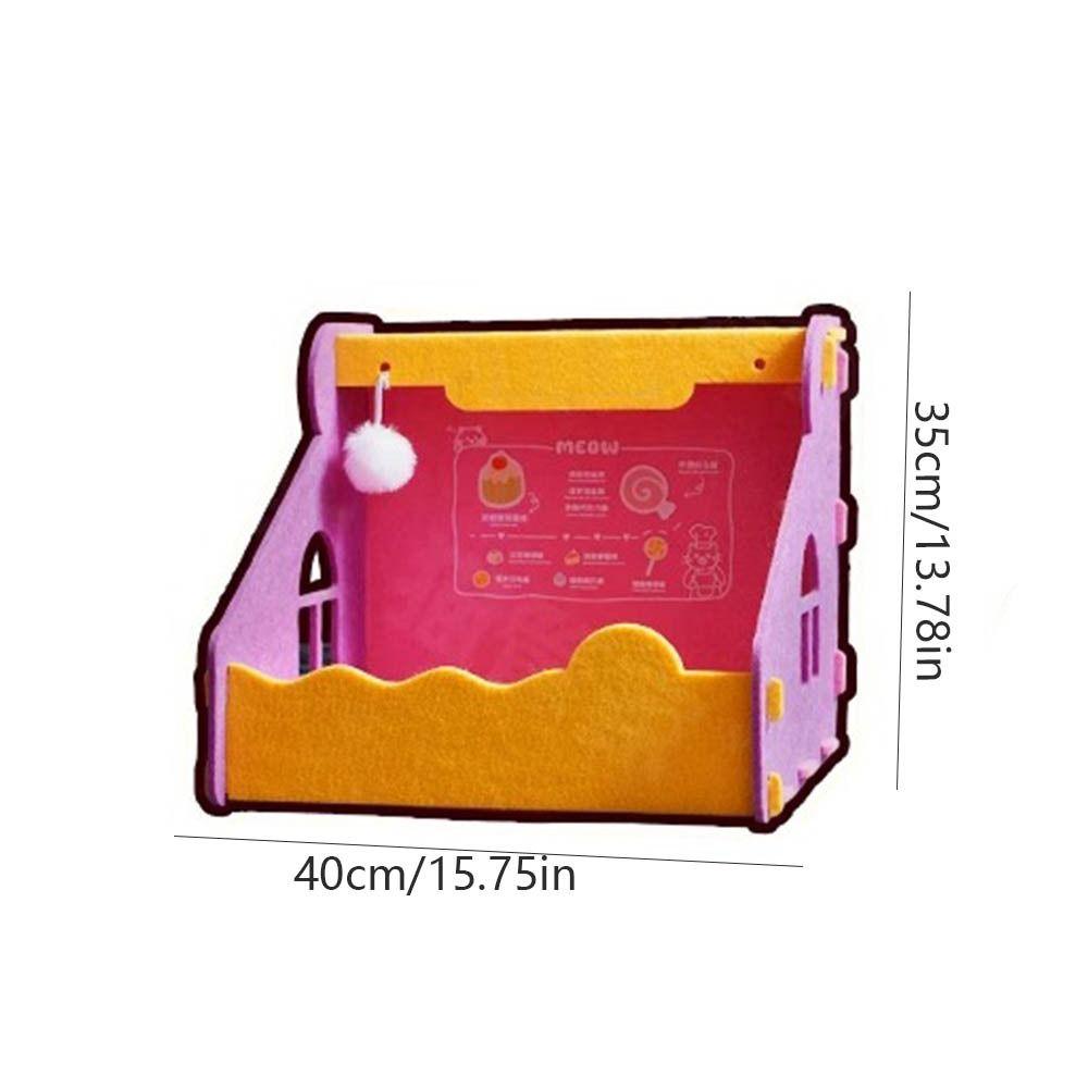 Non Occupying Felt Cat Nest Safety Pet Toy Bed Interactive Cat Paper Box  Four Seasons