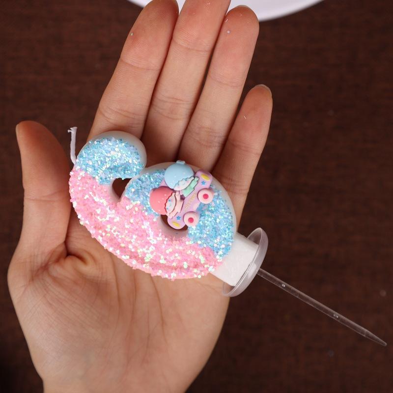 Gemini Digital Birthday Candle Cake Decoration Holiday Birthday Celebration Handmade Candle 0-9diy