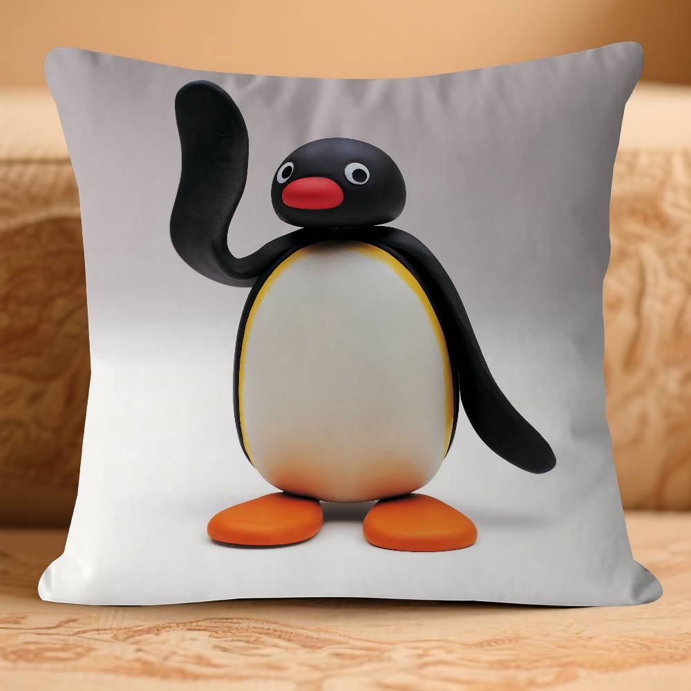 Cute P-Pin-guS Cartoon Pillow Case Removable Washable Cushion Cover – All-Season Soft Linen