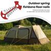 Outdoor Camping Nail Telescopic Spring Fish Bone Nail Aluminum Alloy Tent Nail Hiking Ground Pin Travel Tent Equipment Accessories