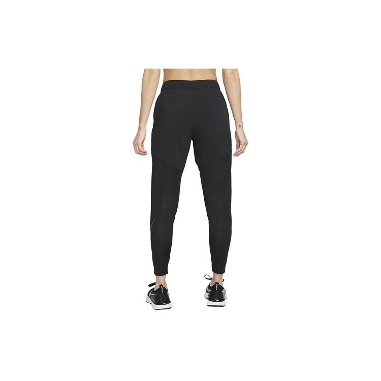 Nike Calças de Treino Dri-FIT Swoosh Run de Cintura Alta e Perna Reta Femininas Pretas DX0955-010