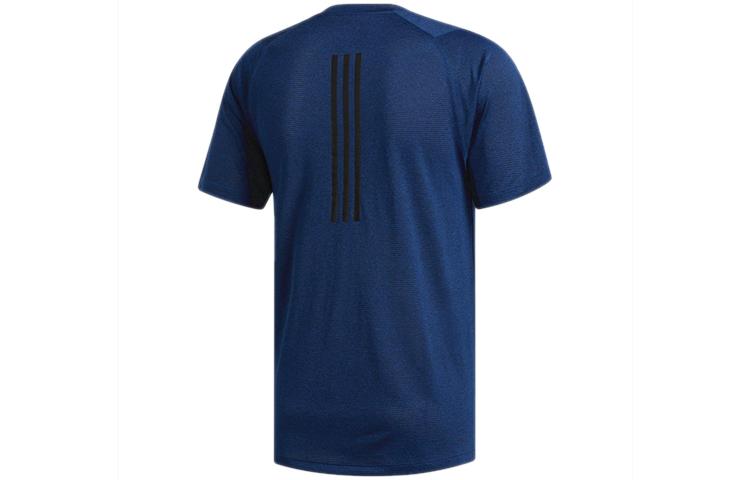 adidas T Shirts Men's Blue Crew Neck Moderate Straight Fit EB8047
