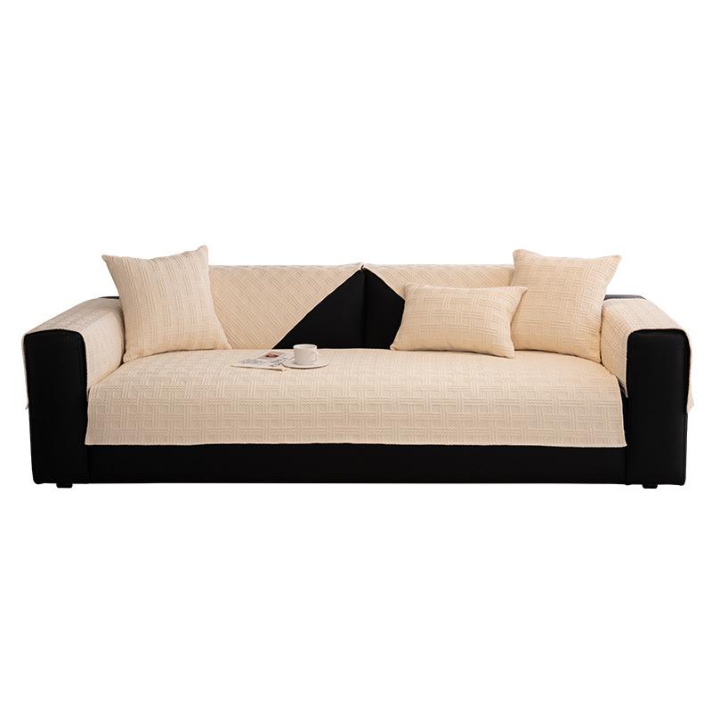 Japanese Cotton And Linen Sofa Cushion  New Four-Season Universal Non-Slip Seat Cushion Leather Sofa Special Backrest Towel Summer