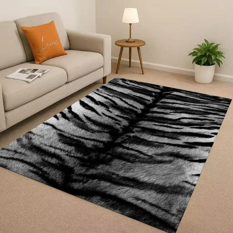 Novelty Leopard Zebra Carpet Home Area Rug Large Entrance Door Mat Rugs for Bedroom Rug Living Room Bedroom Decor Anti-slip Mats