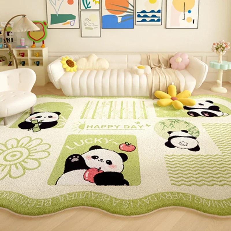 Dopamine Color Carpets for Living Room Girly Style Bedroom Decor Rug Irregular Shaped Pink Plush Carpet Cute Fluffy Soft Mat