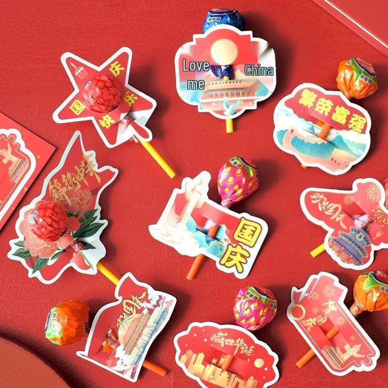 National Day Celebration Lollipop Card for Elementary & Kindergarten Ceremony Rewards
