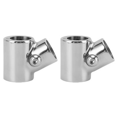 Boat Handrail Fitting 60 Degrees  316 Stainless Steel Polished Finish Stylish Look 3 Way Tee Handrail Pipe