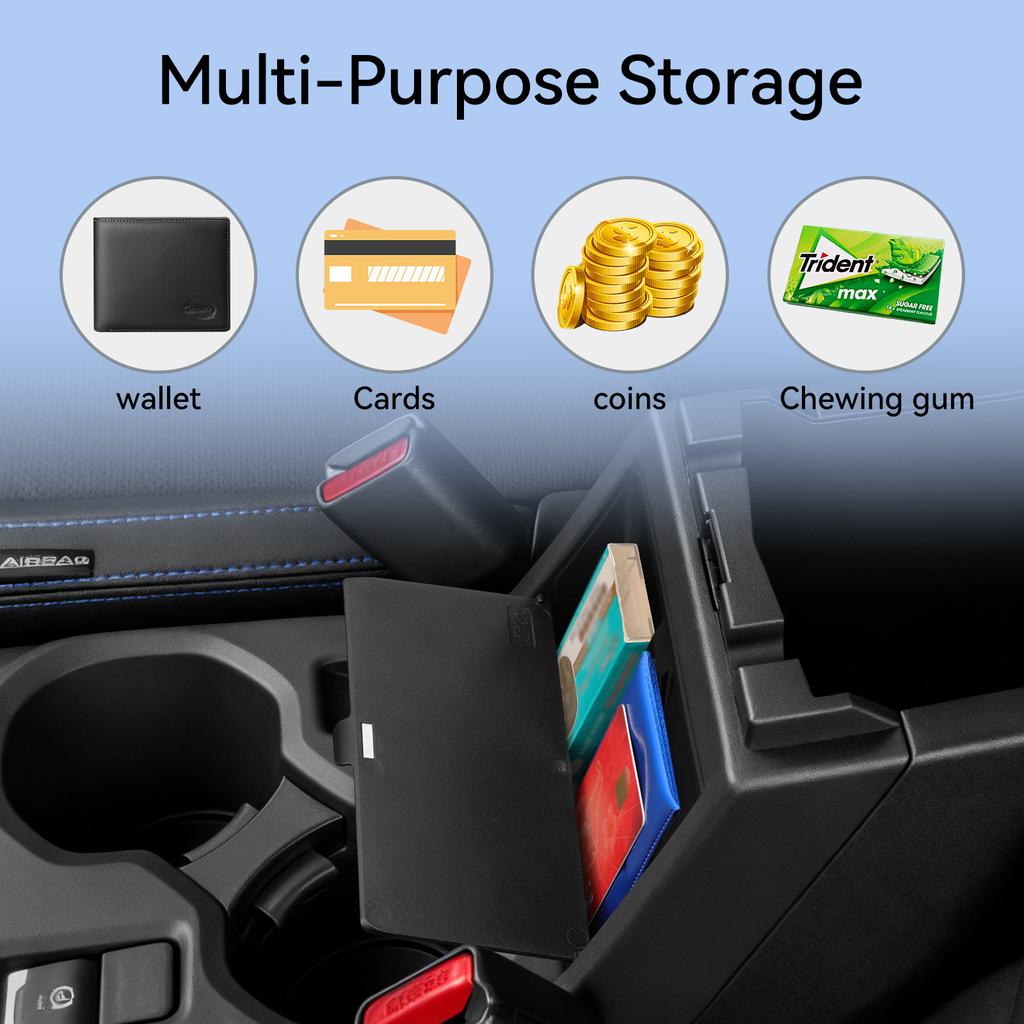 Für Subaru Forester 2025 2026 Armlehnen-Aufbewahrungsbox Mittelkonsole Verstecktes Armlehnenfach Organizer Auto Zubehör Schwarz