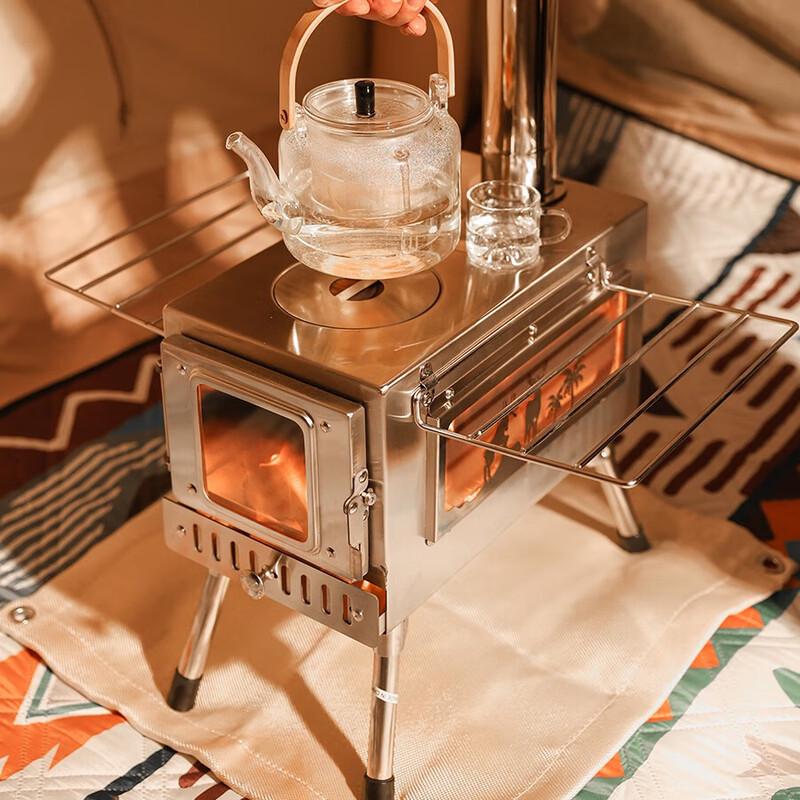 OEING Portable Outdoor Tent Wood Stove 380x540x350