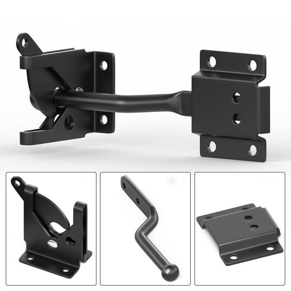 Pull String Self Locking Gate Carbon Steel Garden Gate Fastener Automatic Door Lock  Outdoor Use