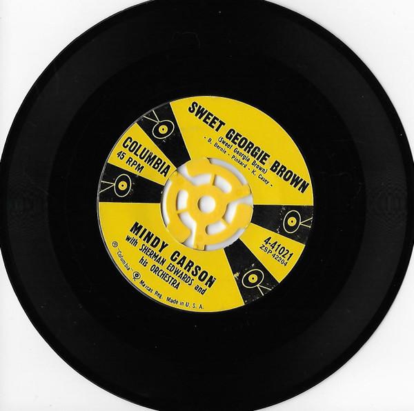 

7inch Record MINDY CARSON - Sweet Georgie Brown 441021 Columbia 1956 US Jazz Used