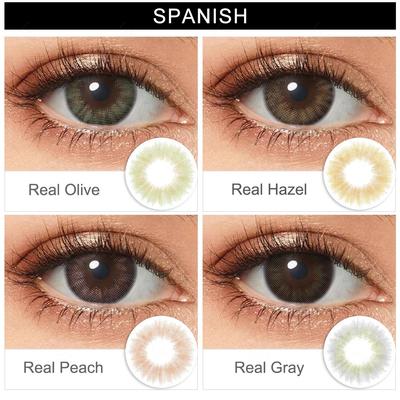 Natrual Color Contact Lenses for Eyes Cosmetics Gray Eye Contacts 1 Pair Yearly Beauty Pupils Colored Lenses