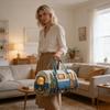 Bolsa de Gimnasio Patrón de Árbol Diseño de Autobús Bolso Acolchado con Correa Ajustable Asa Resistente Ropa Artículos de Tocador Bolsa de Viaje