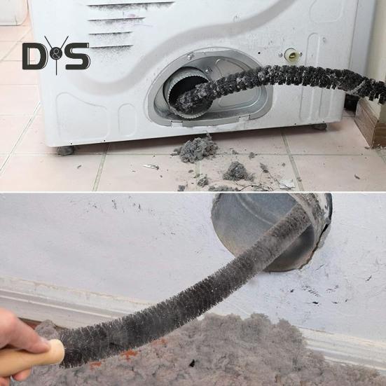 Dryer Vent Cleaner Kit Dryer Lint Brush Easy To Use Flexible Design Vacuum Hose Attachment Brush Lint Remover
