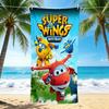 1Pc Super Wings Adventure Beach Towel, Quick Dry, Multi-Use for Beach Pool Gym Yoga Home Travel, Christmas, Halloween, Xmas Gift M929155