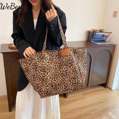 Large-capacity Leopard-print Fashionable Single-shoulder Bag for Women, New Simple and Unique Tote Bag