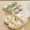 Skor på Strand Grön Sommar 2024 Badrum Tjock Rosa Vit Tofflor Damskor och Sandaler Plattforms Ny Mode I Vip