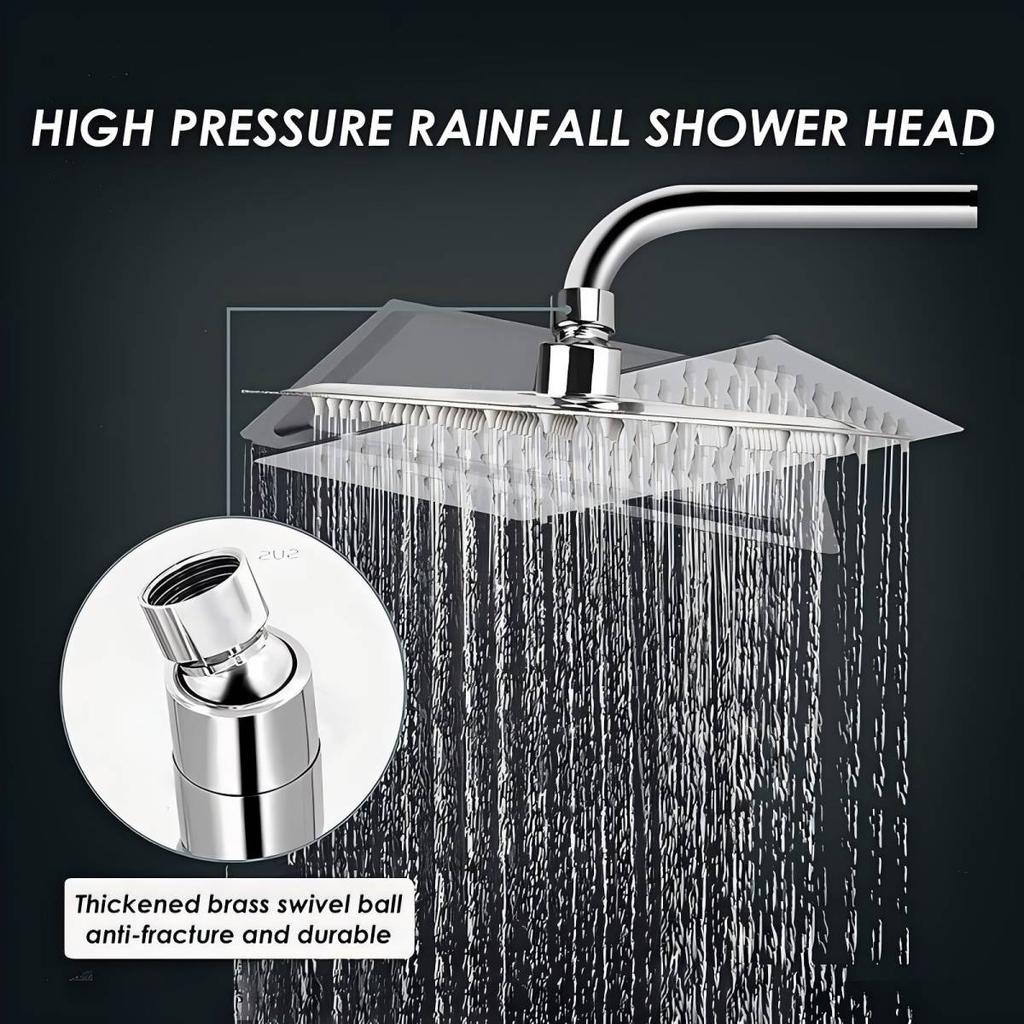 Xiaomi 1pc 8inch Rain Shower Head 304 Stainless Steel Square Top Spray Ultra-Thin High-Pressure Easy Install for Bathroom