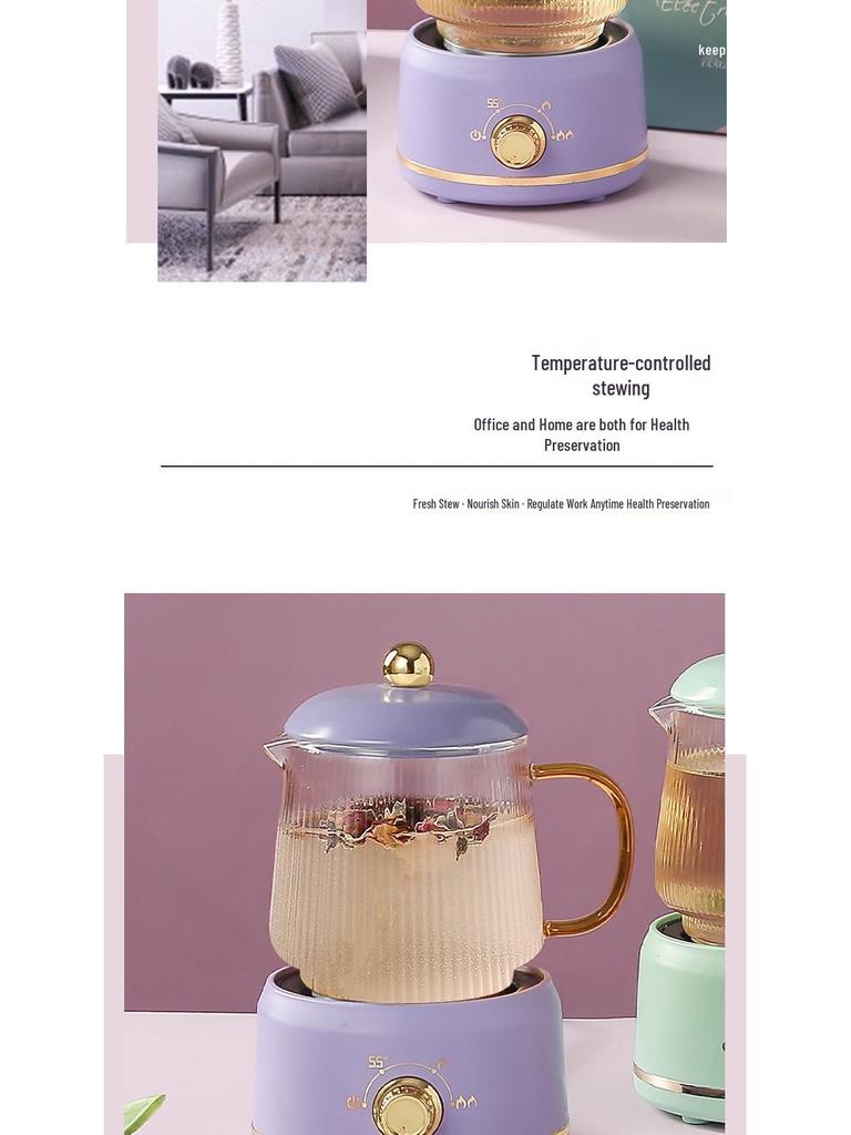 Large Capacity Electric Glass Kettle for Herbal Tea & Hot Milk