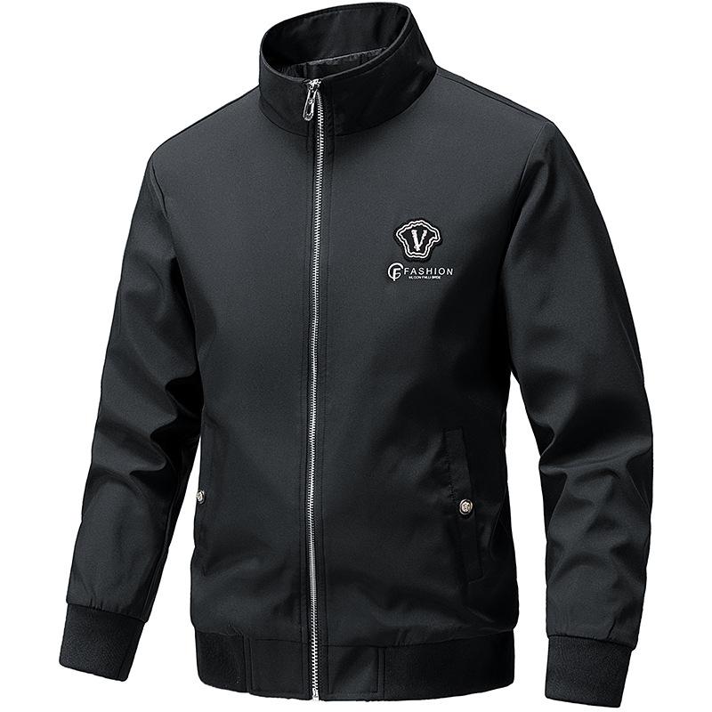Autumn and Winter New High-end Coat Men Handsome Casual Collar Jacket Men's Shirt Baseball Uniform.