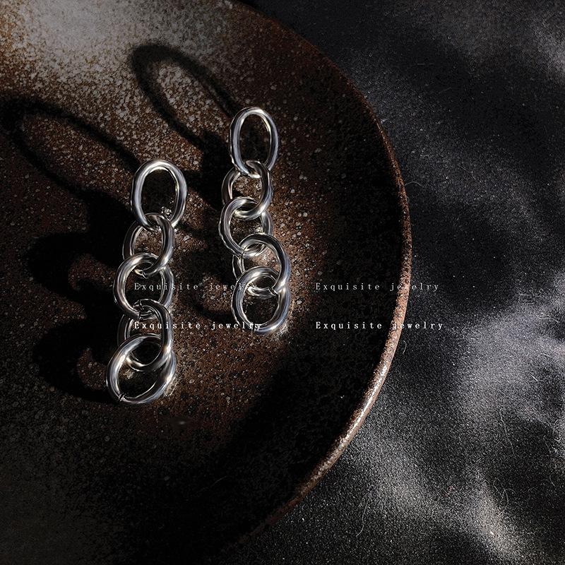 Korean Celebrity 2022 Trendy 925 Silver Drop Earrings - Elegant, Long, Slimming Design for Women