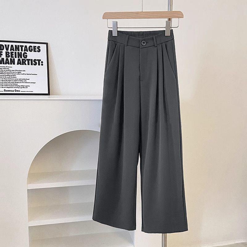 

Women s 2026 New Spring High Waist Wide-Leg Pants - Casual, Thin, Draped, Versatile, Simple Suit. XL (60-66 kg)