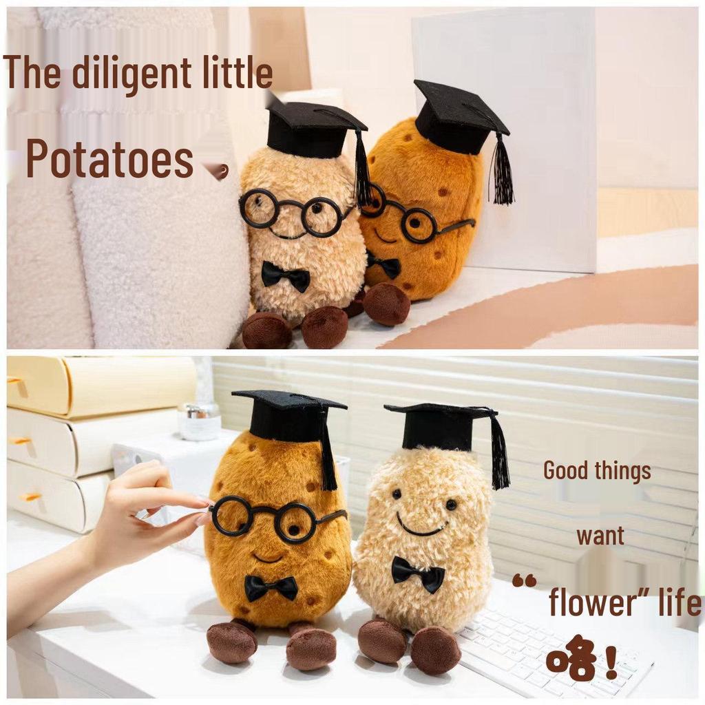 Adorable Graduate Capybara Plush Toy with Cap