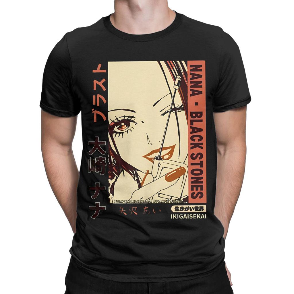 Printed The Rock Star NANA Osaki Anime T Shirt Men Crewneck Short Sleeve Tops Shirts Cotton Summer Top Tee