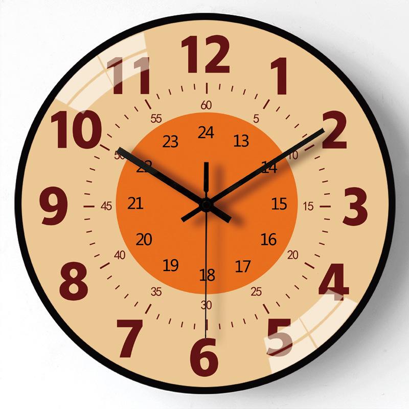 8-inch 20cm wall clock living room home cute early education clock hanging wall personalized creative decorative clock