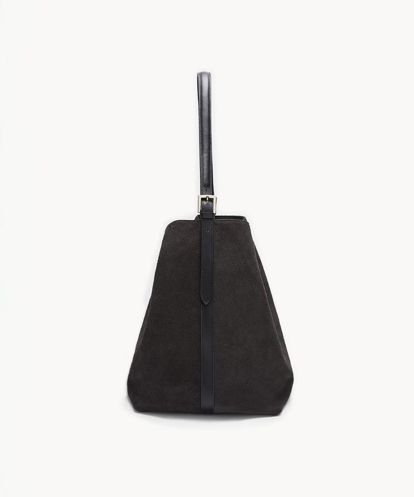 Clave Ellie Suede Dark Brown Tote Bag