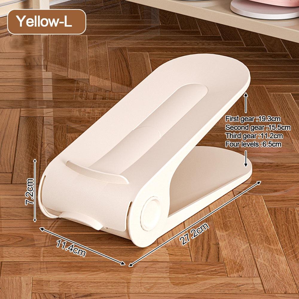 

4 Gears Shoes Rack Space Saving Shoes Wardrobe New Shoes Organizer Bed Bottom Yellow-L