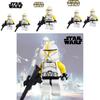 Star Wars Clone Trooper Mini Building Blocks Small Size Abs Plastic Toy Yellow Soldier 38pcs
