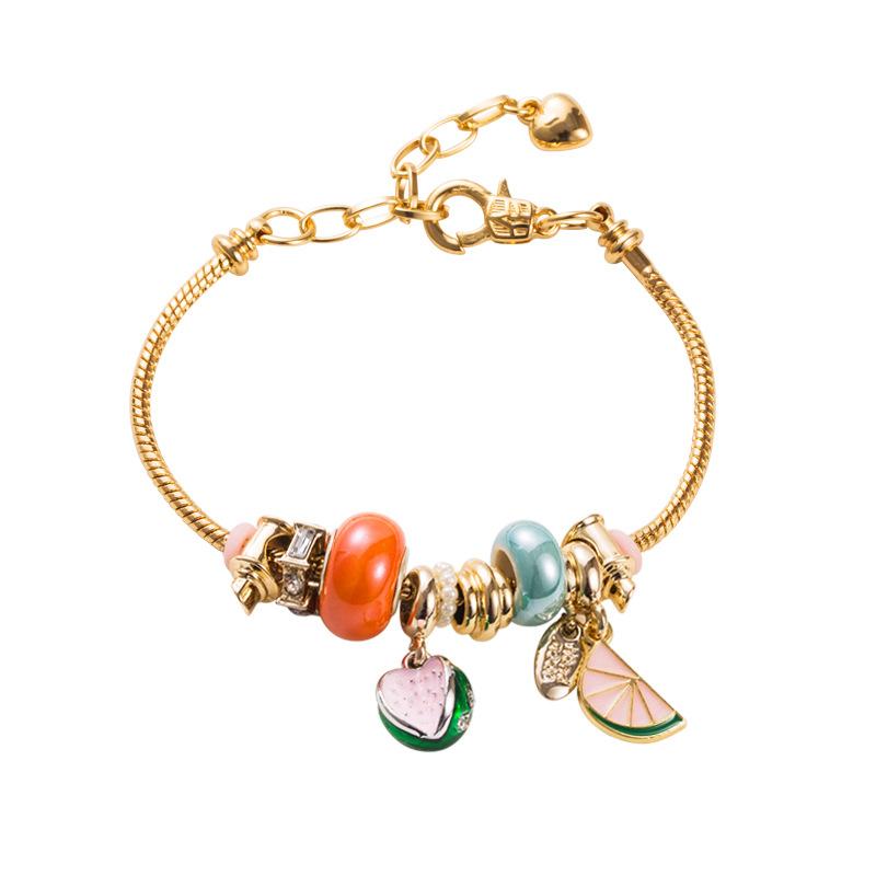 JYL TS Bracelet Women s  Beads Enhances Luxury And Grace Pink солнечный луч
