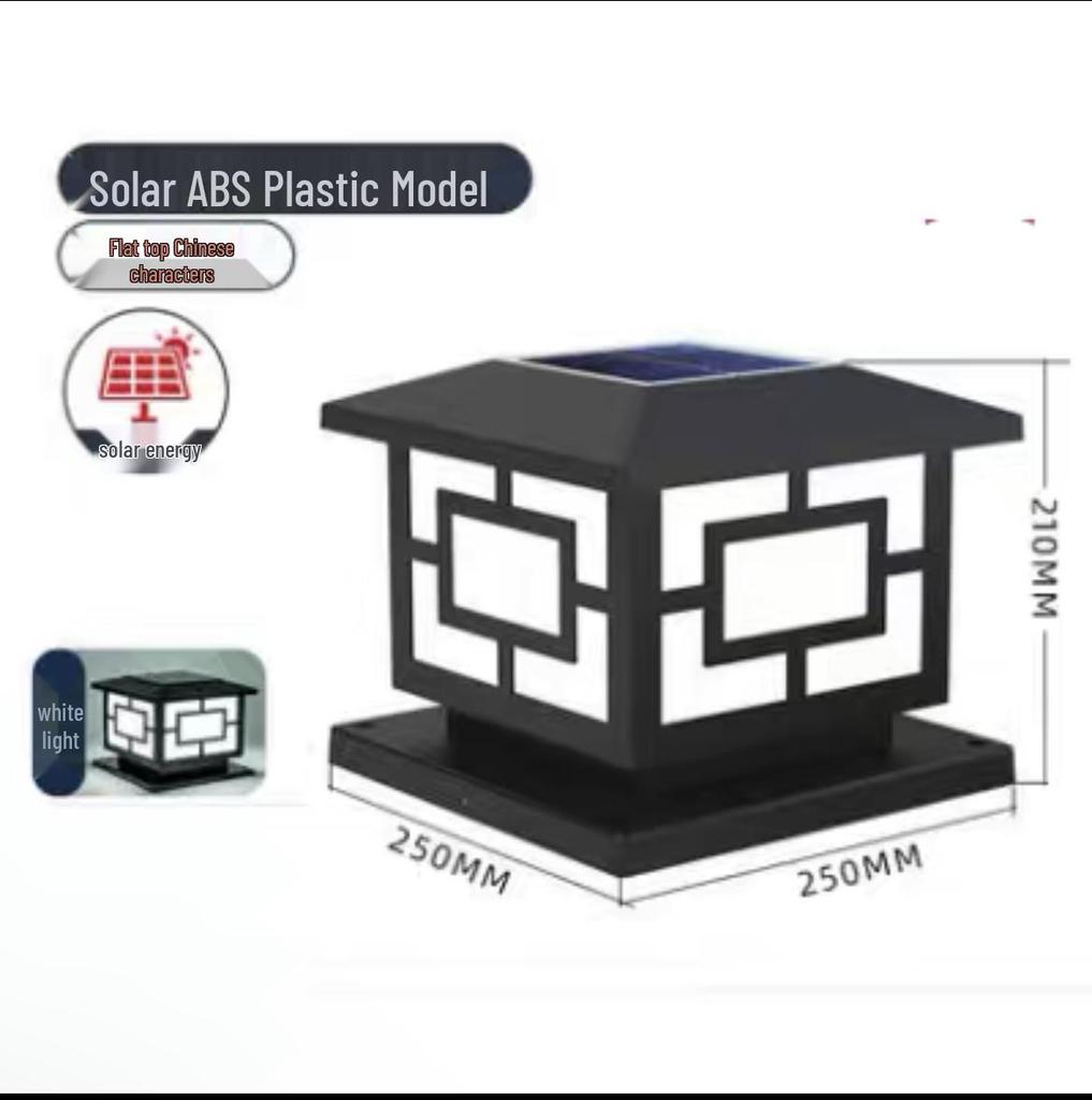 Solar Outdoor Post Cap and Guardrail Light for Courtyard and Construction Sites